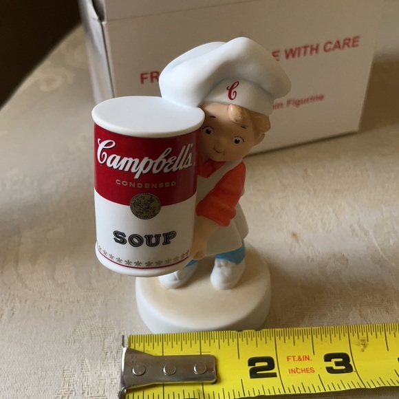 Campbell’s Soup Kids boy holding soup can porcelain figurine in box, mint - Picture 10 of 12
